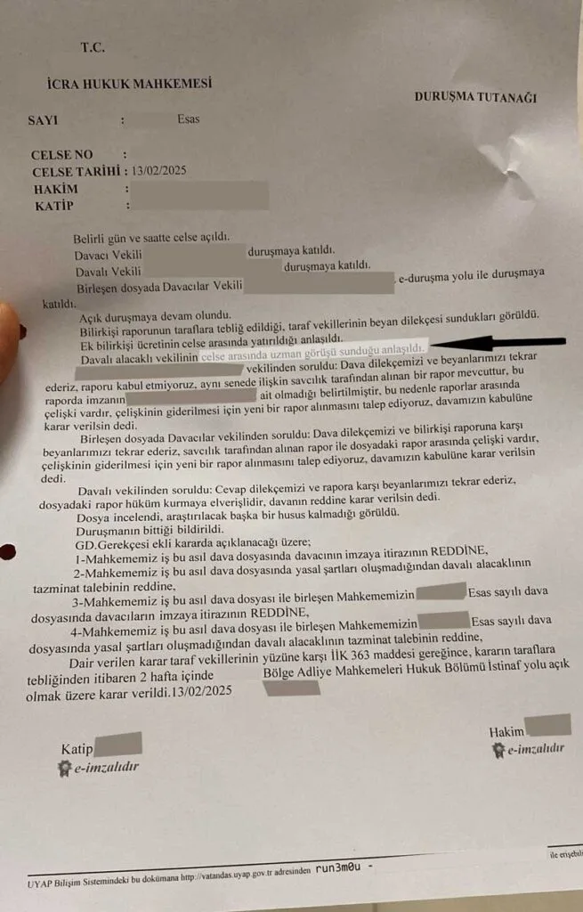Gerekçeli karardan örnek görüntü